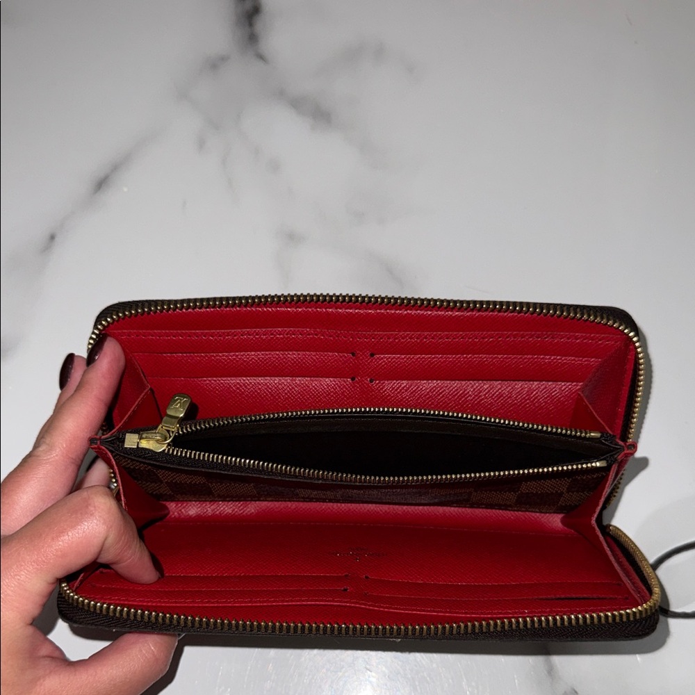 Louis Vuitton Red and Brown Wallet